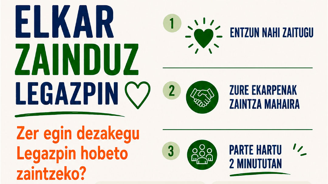 Elkar Zainduz Legazpin kalera aterako da herritarrak entzutera