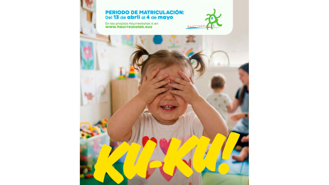 Matriculación abierta en las escuelas infantiles del municipio. Plazo de inscripción del 13 de abril al 4 de mayo, para empezar en septiembre