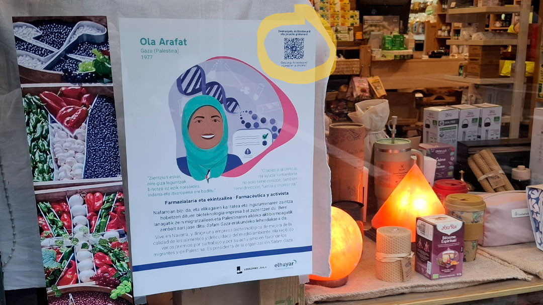Eskuragarri daude jada “Emakumea eta Neska Zientzian Nazioarteko Eguna” kanpainako erakusleihoen argazkiak