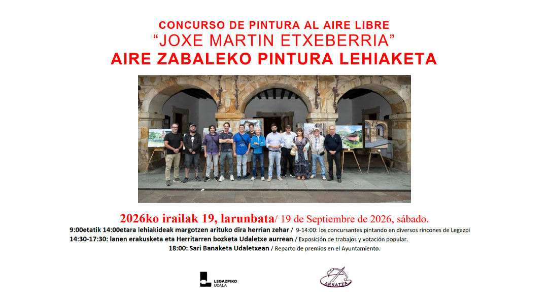 “Joxe Martin Etxeberria” Kaleko pintura lehiaketa irailaren 19an larunbata