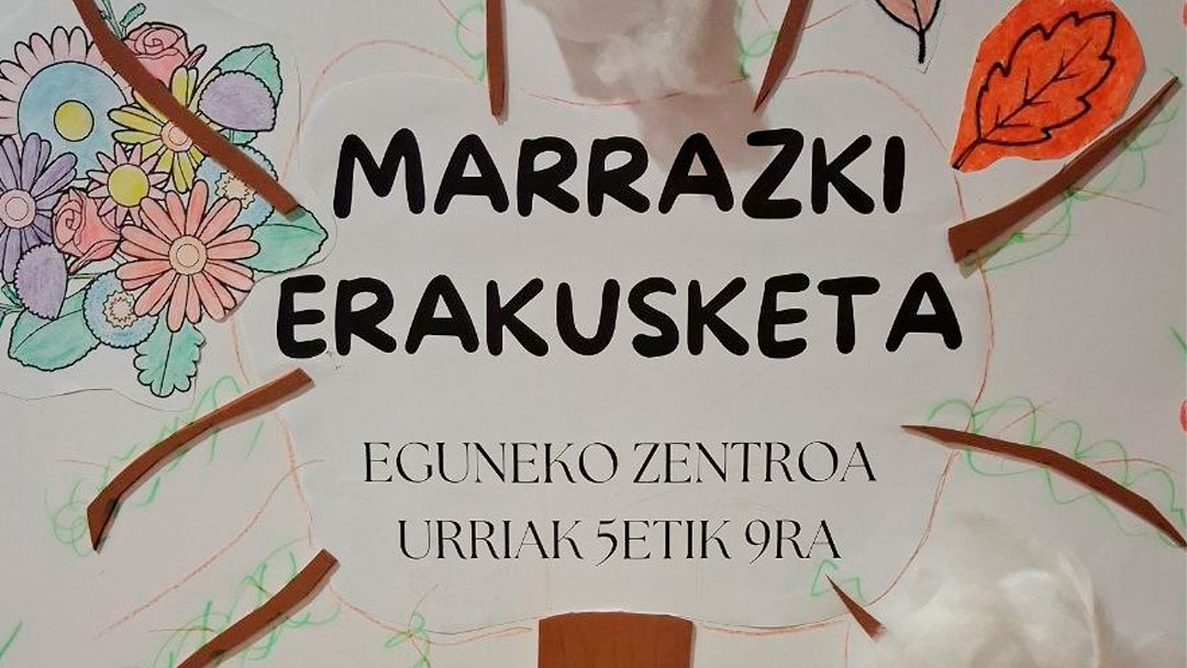 Eguneko Zentroko egoiliarren marrazki erakusketa Kultur Etxean