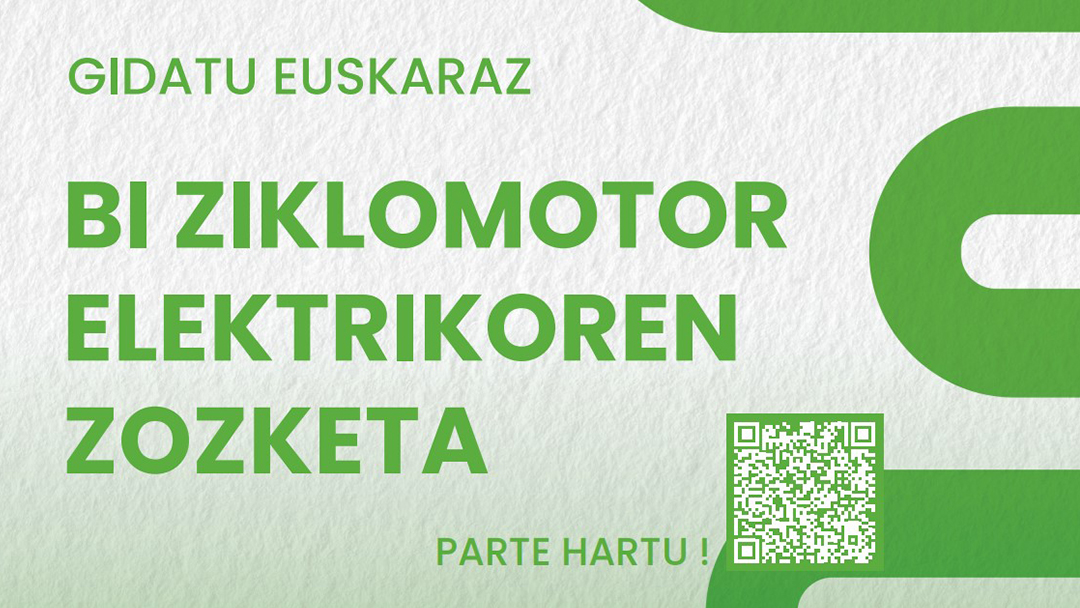 Gidabaimena euskaraz prestatu eta irabazi ziklomotor elektriko bat