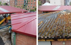 El Ayuntamiento arregla el tejado del edificio de la haurreskola de Domingo Agirre