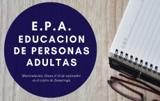 Matriculación abierta en Educación de Personas Adultas.