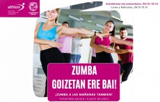 Zumba ikastaroa goizetan eta helduen igeriketa ikastaro berriak urtarriletik aurrera