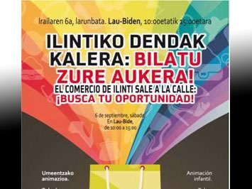 El comercio de Ilinti sale a la calle en Laubide, sábado día 6