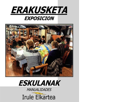 Irule Elkarteko kideen Eskulan erakusketa Kultur Etxean