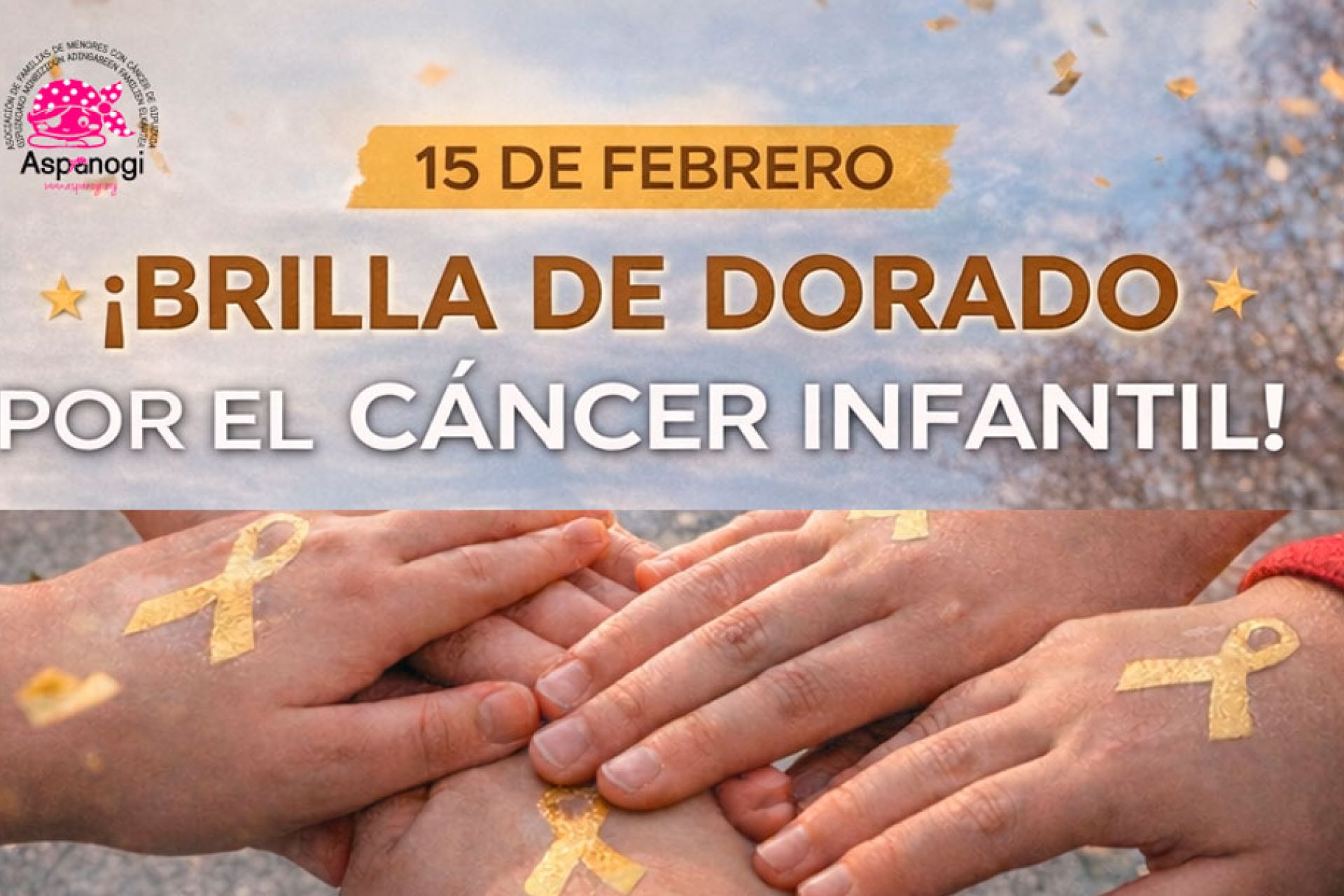 El Ayuntamiento se ilumina de dorado por el Día Internacional del Cáncer Infantil y ASPANOGI invita a sumarse al movimiento