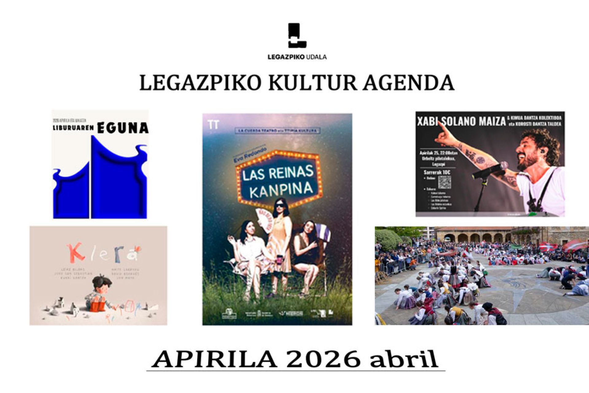 2026ko apirileko kultur egitaraua eta KZguneko eskaintza ikusgai