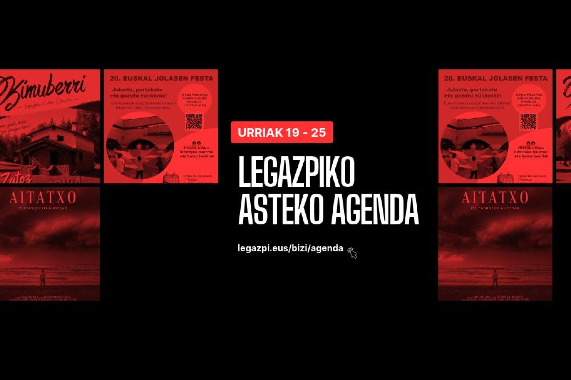 Asteko agenda: Legazpin urriaren 19tik 25era galdu ezin duzun guztia