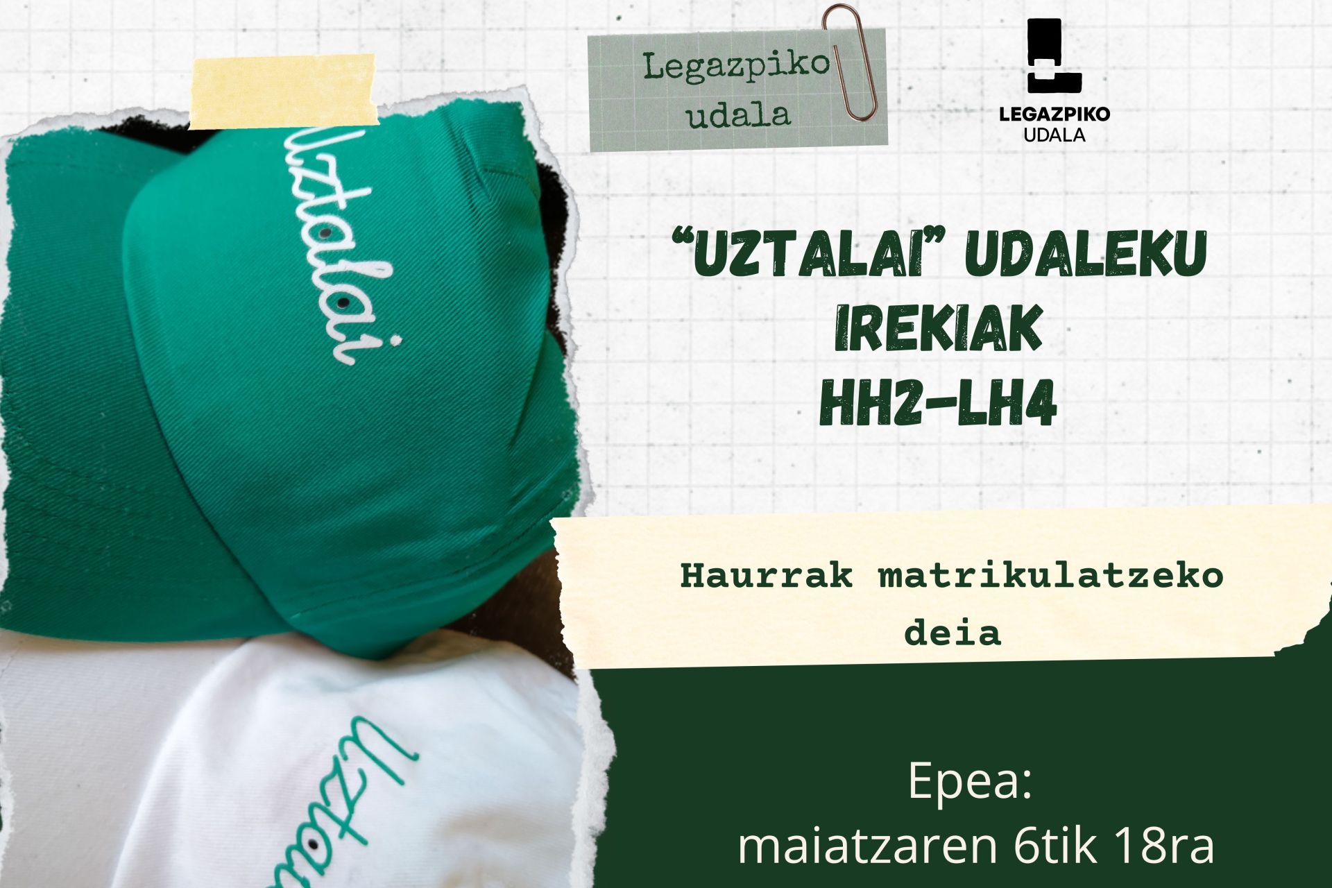 Uztalai. Ireki da haurrak udaleku irekietan matrikulatzeko epea
