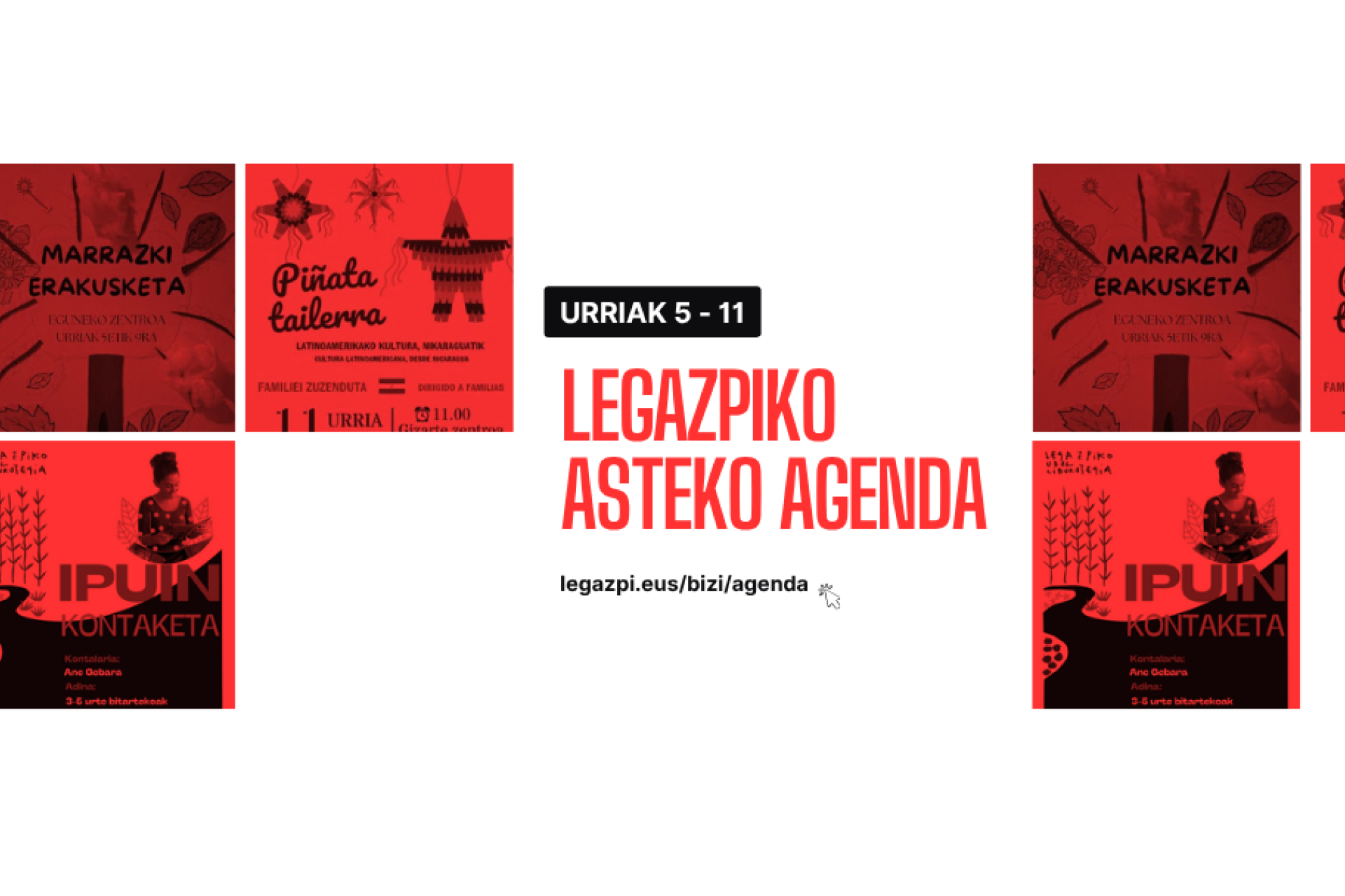 Asteko agenda: Legazpin urriaren 5etik 11ra galdu ezin duzun guztia