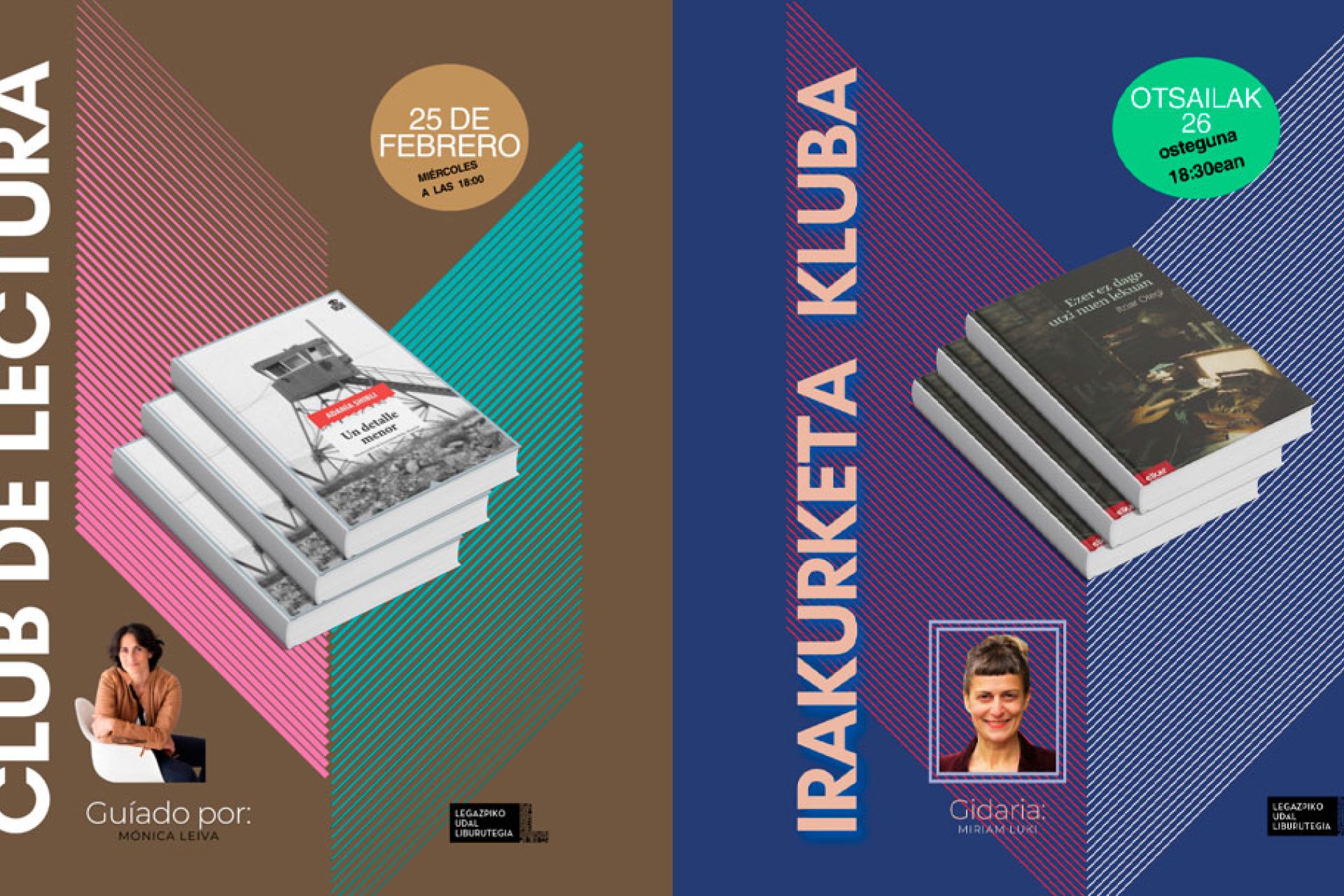Irakurketa taldeen saioak otsailean. Hilaren 25an, gaztelerazkoa eta 26an, euskarazkoa